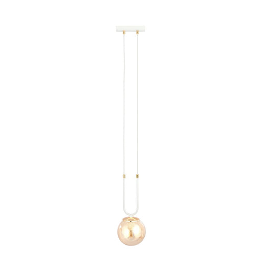 Glam 1 pendellampe hvid/honningfarvet