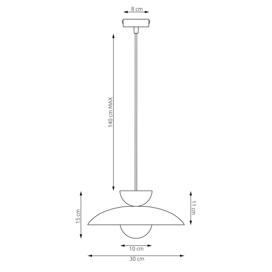 Mulan 1 pendellampe sort