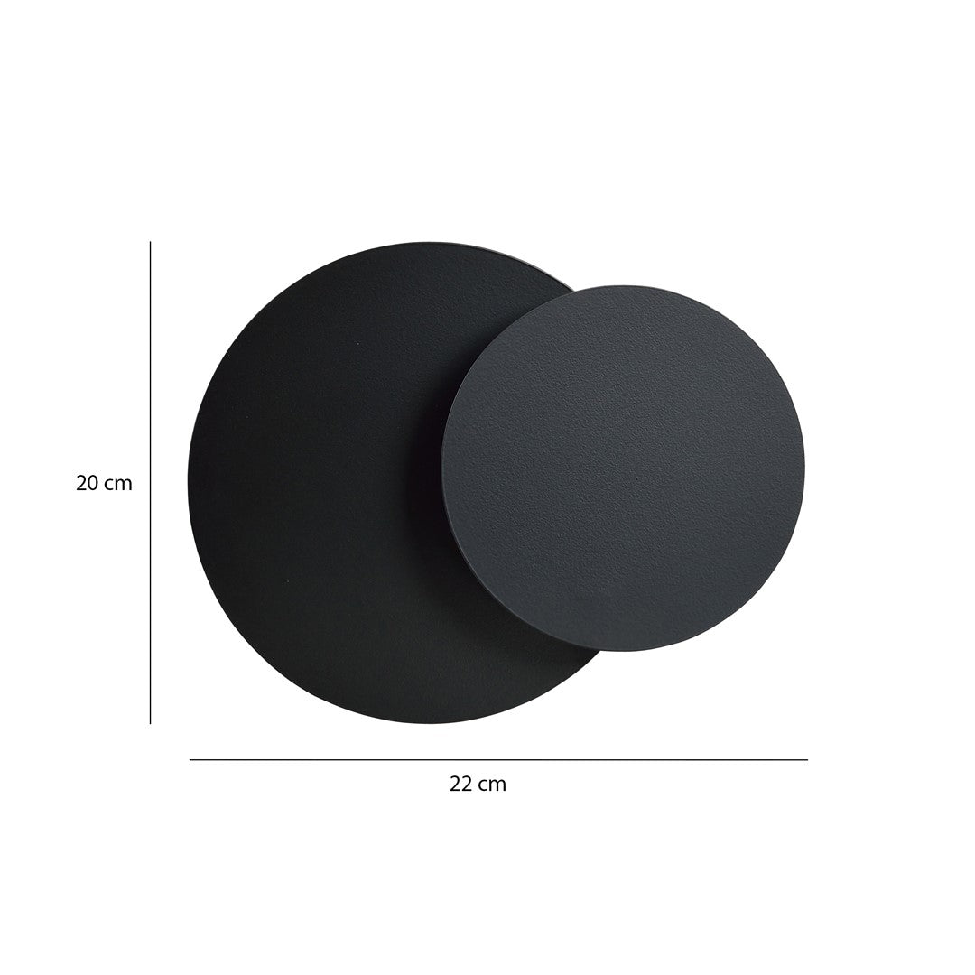 Circle 1c væglampe sort