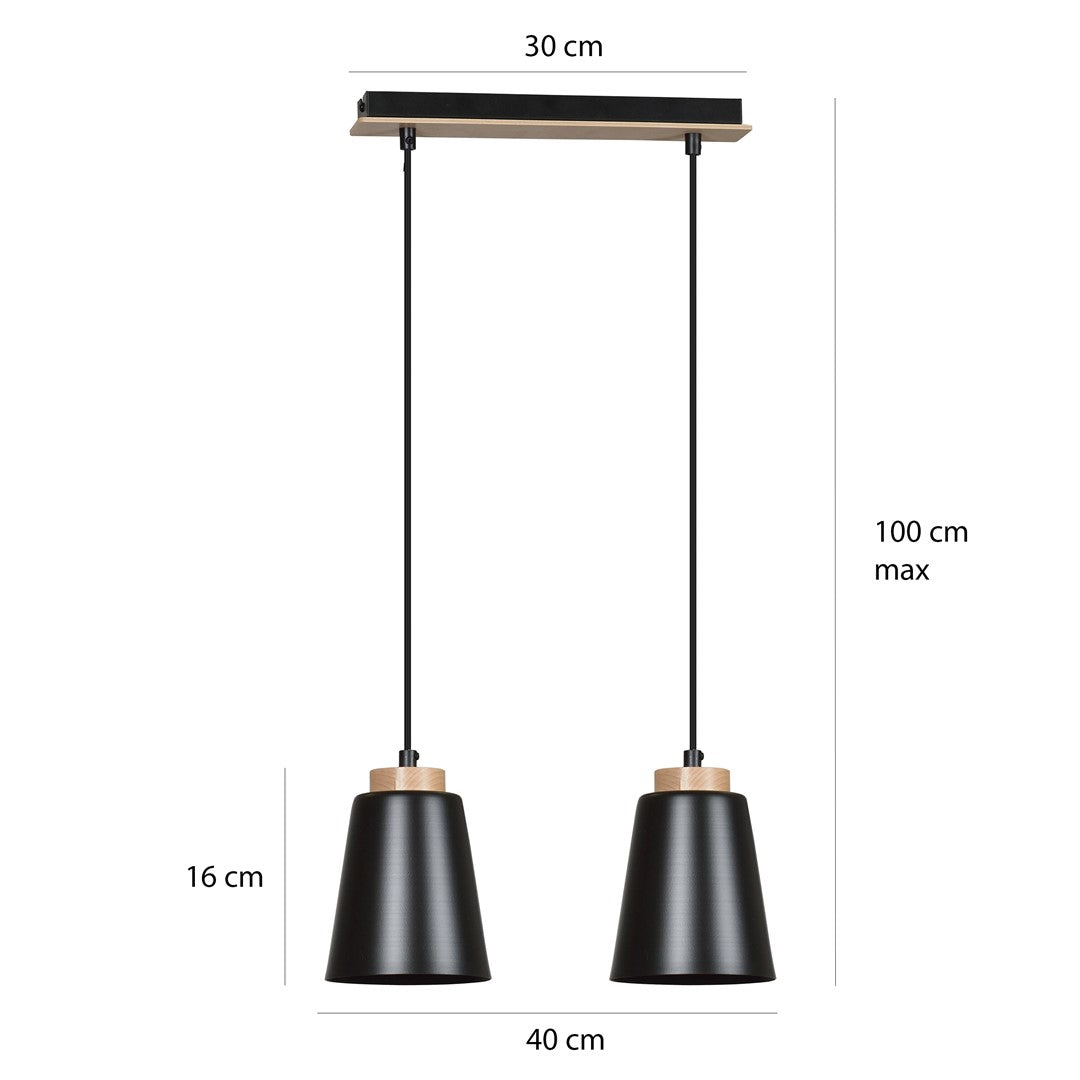 Bolero 2 pendellampe sort