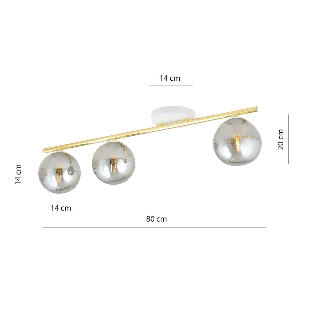 Monza 3 loftlampe hvid/grafit
