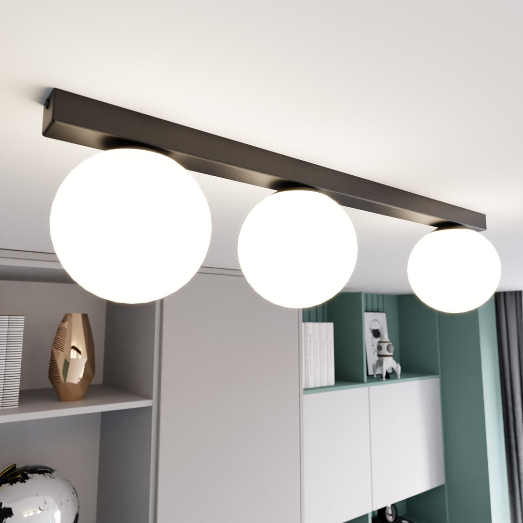 Fit 3 ceiling lamp black/opal