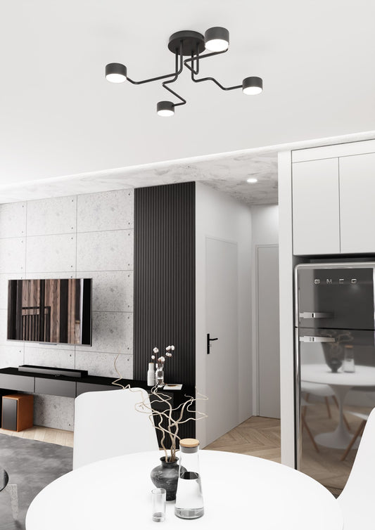 Kurage 4 loftlampe sort