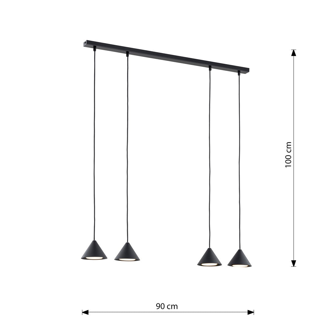 Elit 4 pendellampe sort