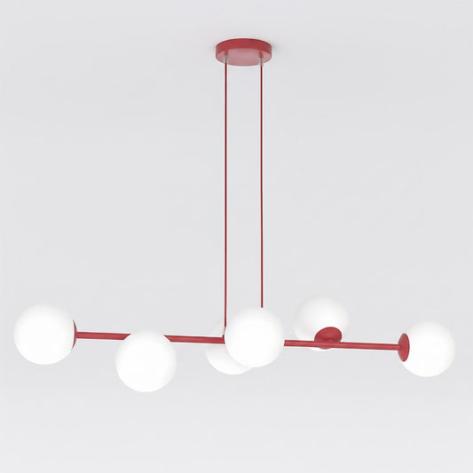 Magnus 6 pendellampe bordeaux/opal