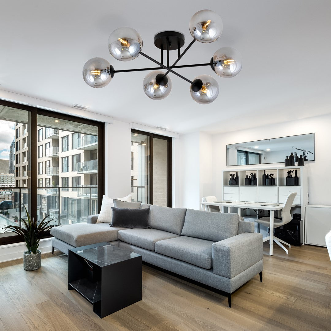Roma 6 loftlampe sort/grafit