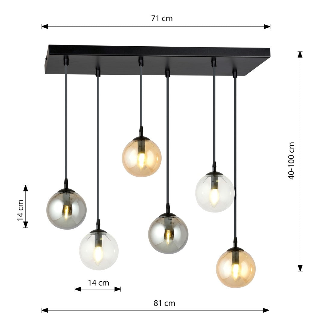 Cosmo 6 premium pendellampe blandet