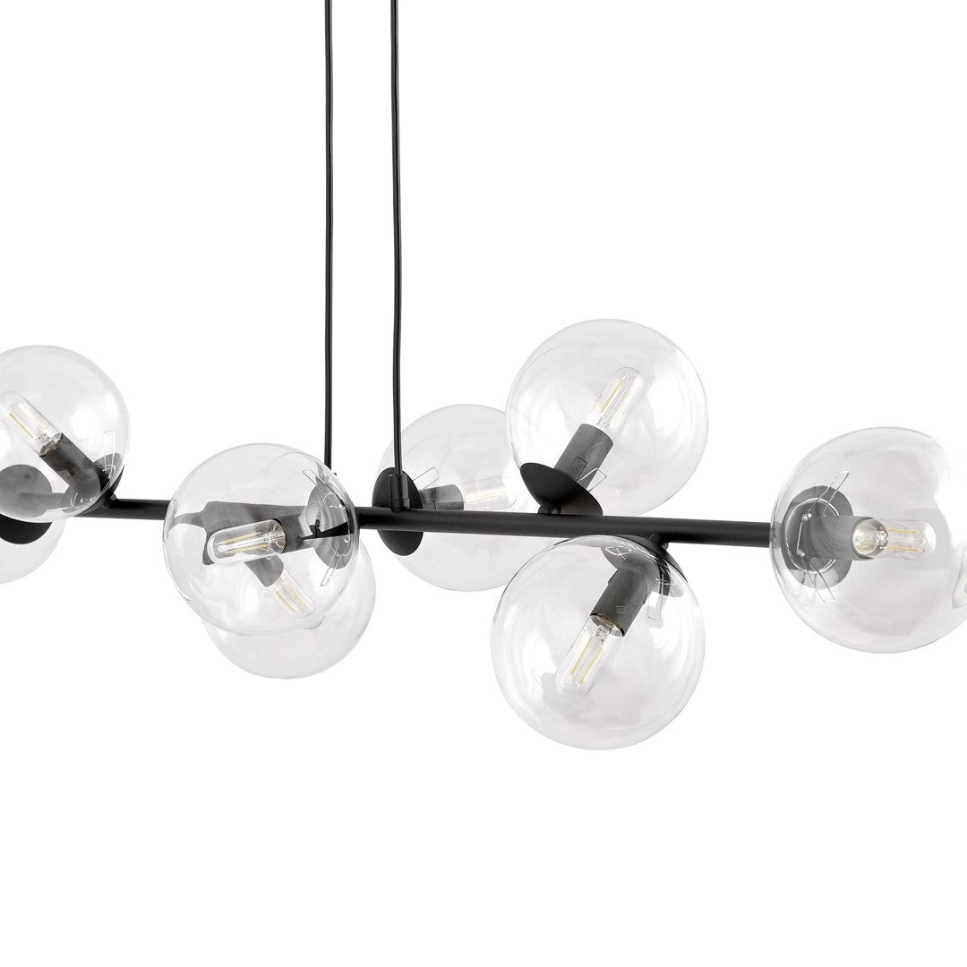 Rossi 8 pendellampe sort/transparent