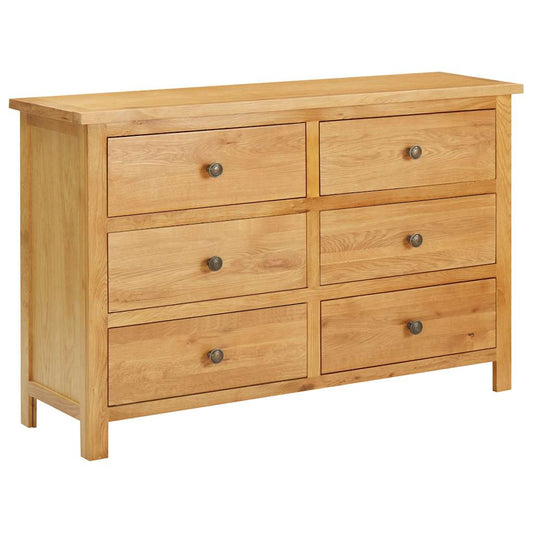 Kommode 105X33,5X73 Cm Massivt Egetræ