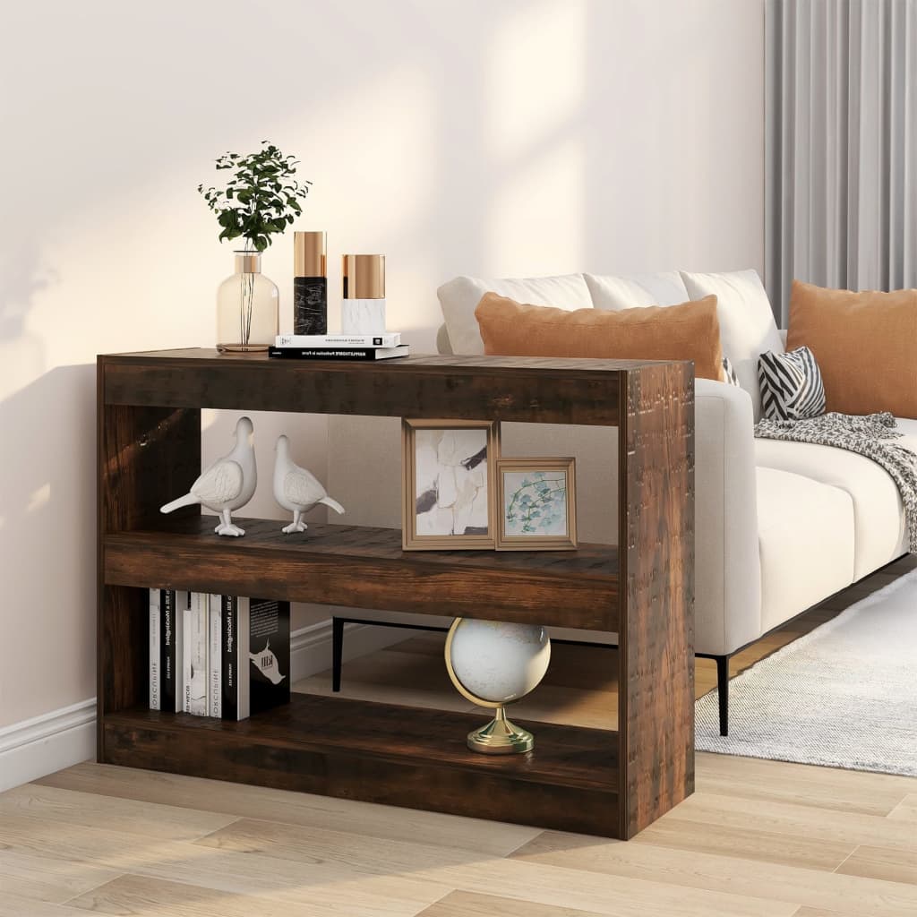 Bogreol 2 Niveauer 100 X 30 X 72 Cm Konstrueret Træ