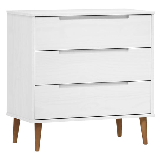 Kommode Molde 80X40X80 Cm Massivt Fyrretræ