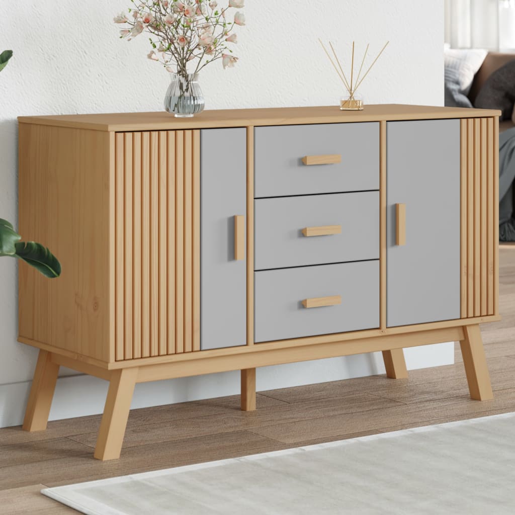 Skænk Olden 114X43X73,5 Cm Massivt Fyrretræ