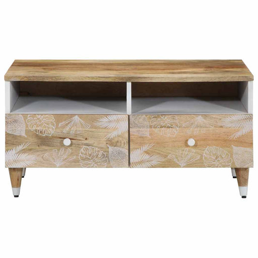 Sofabord 80X54X40 Cm Massivt Mangotræ