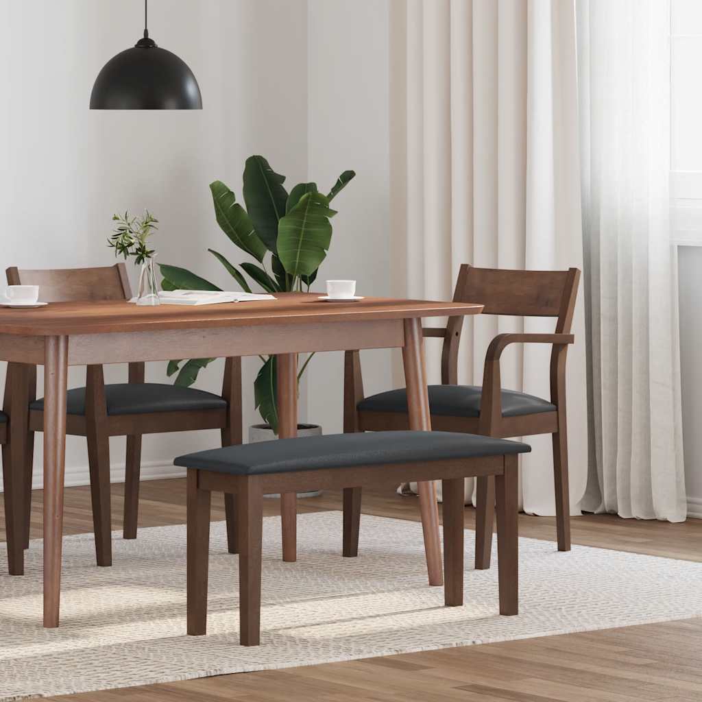 Bænk 90 Cm Massivt Gummitræ