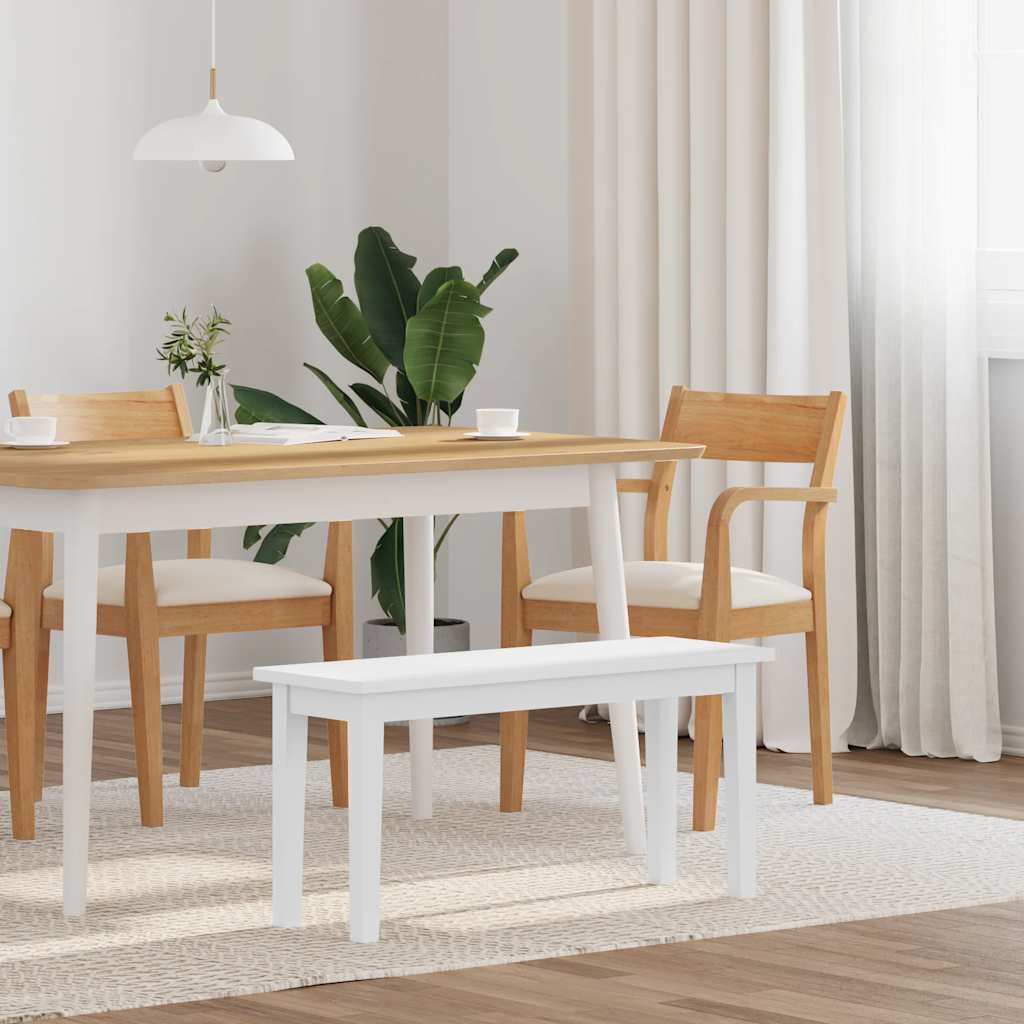 Bænk 90 Cm Massivt Gummitræ