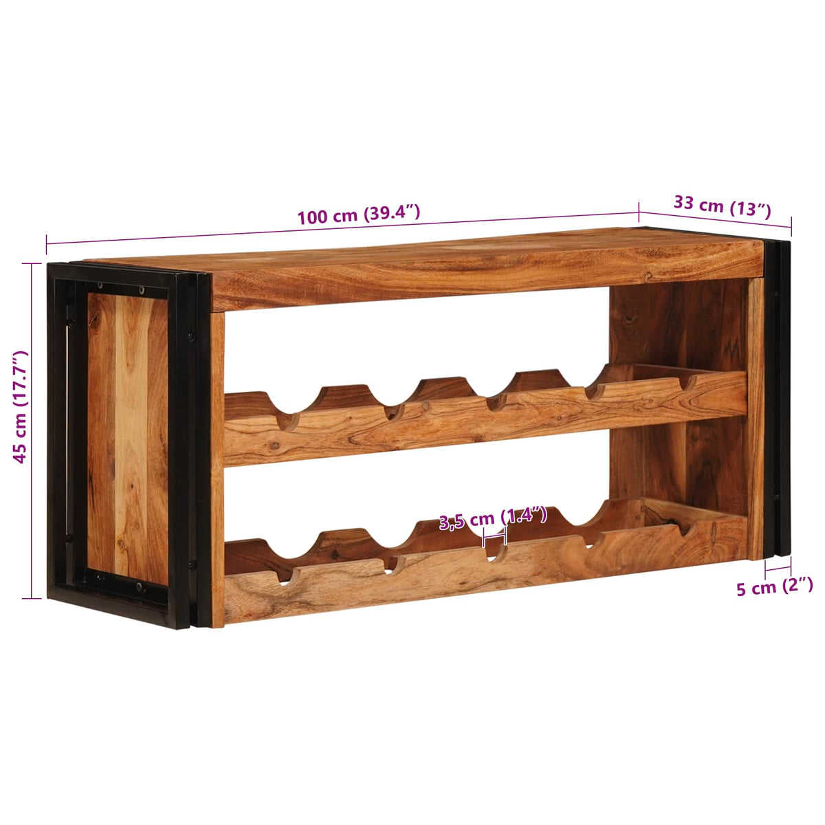 Vinfad Brun 100 X 45 X 33 Cm