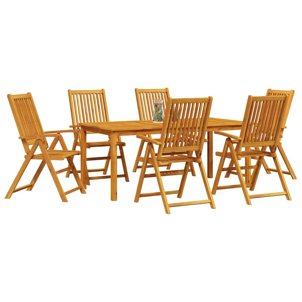Have Spisebordssæt 7 Stk. Brun Massivt Akacietræ