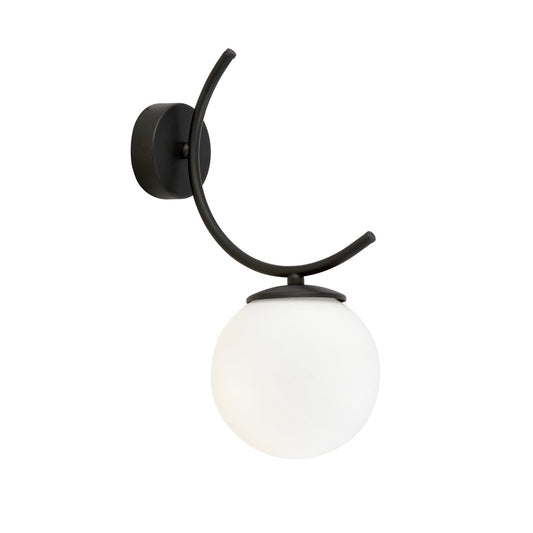 Boston væglampe sort/opal