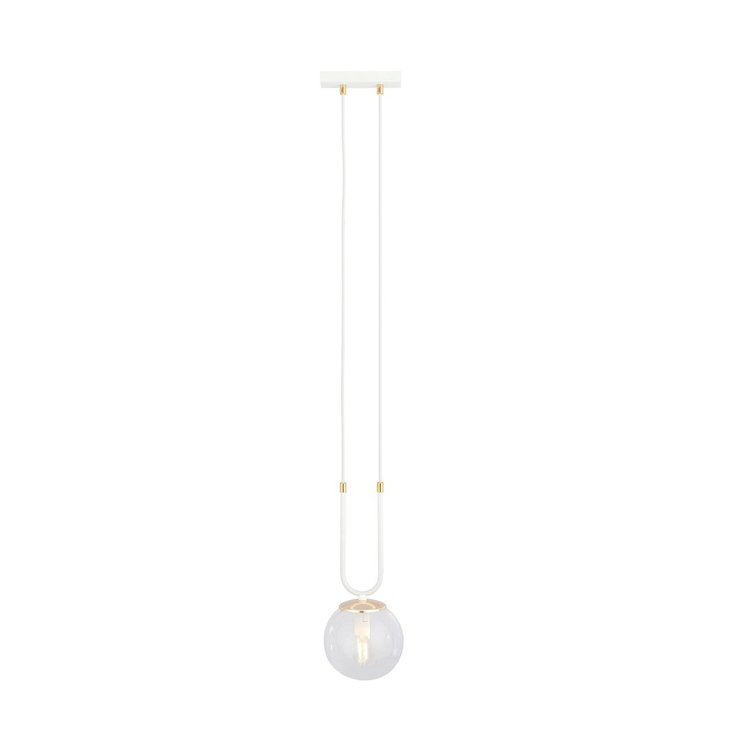 Glam 1 pendellampe hvid/gennemsigtig