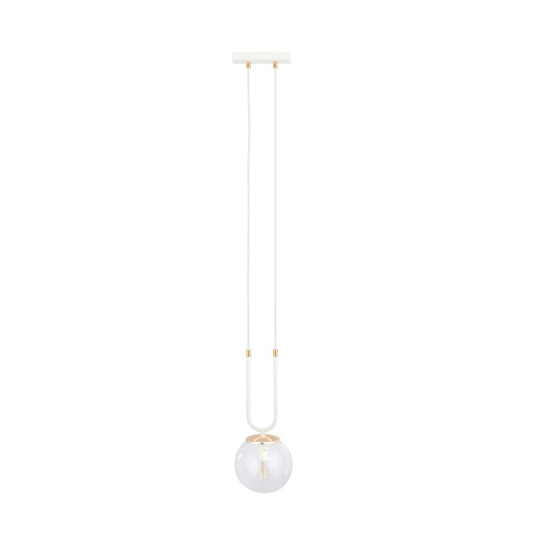 Glam 1 pendellampe hvid/gennemsigtig
