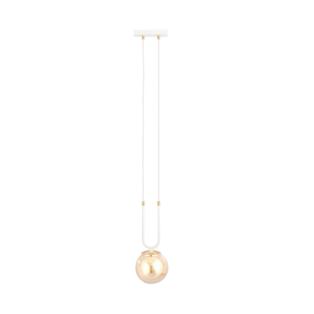 Glam 1 pendellampe hvid/honningfarvet
