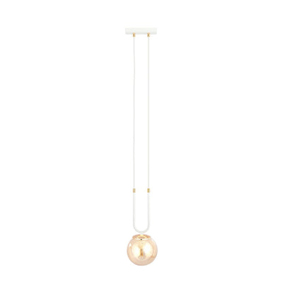 Glam 1 pendellampe hvid/honningfarvet