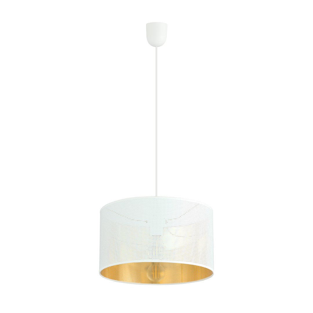 Aston 1 pendellampe hvid/guld