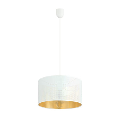 Aston 1 pendellampe hvid/guld