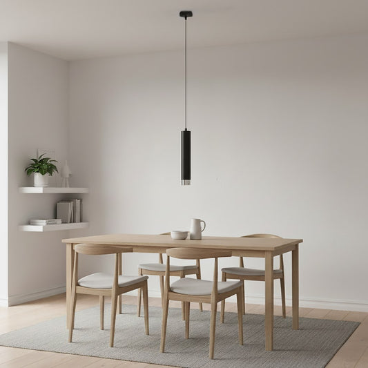 Kibo 1 pendellampe sort/krom