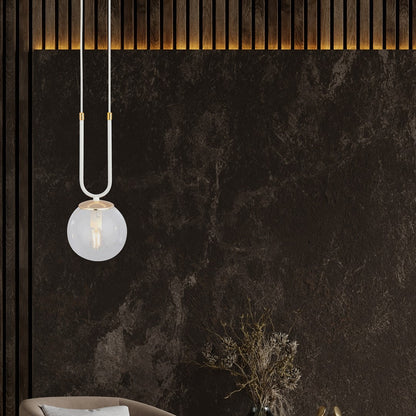 Glam 1 pendellampe hvid/gennemsigtig