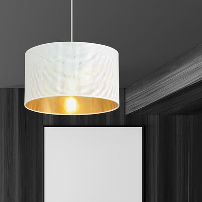 Aston 1 pendellampe hvid/guld
