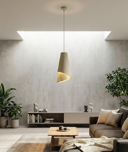 Moda 1 pendellampe mokka/rattan