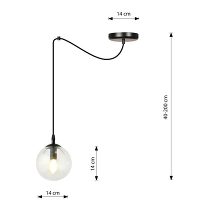Gigi 1 pendellampe transparent