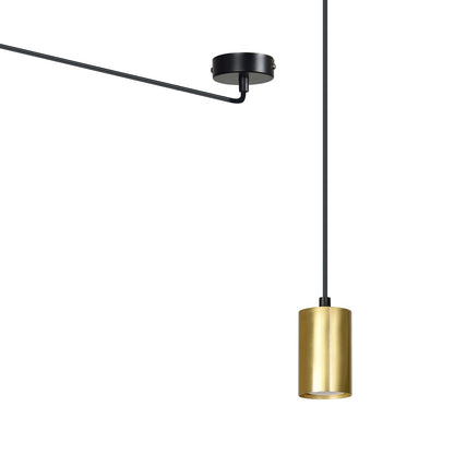 Traker pendellampe sort/guld