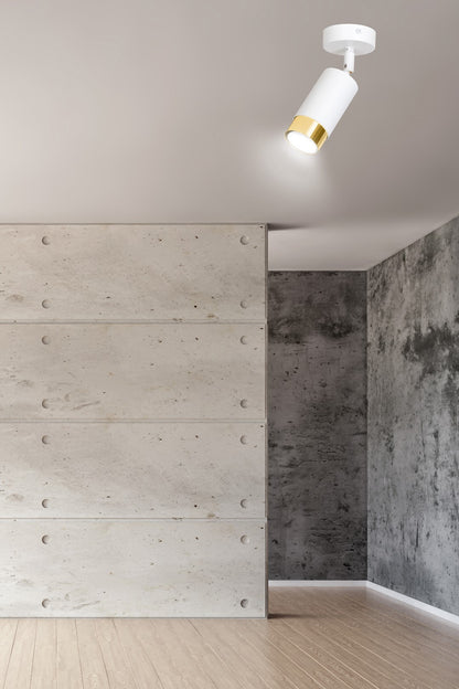 Hiro 1 loftspot hvid/guld