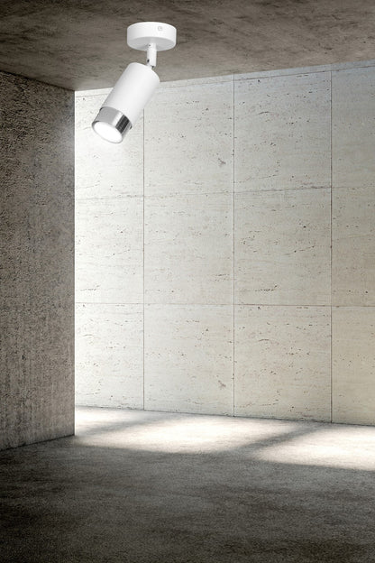 Hiro 1 loftspot hvid/krom