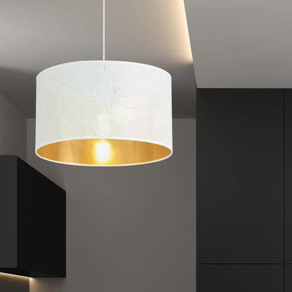 Aston 1 pendellampe hvid/guld