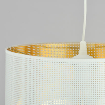 Aston 1 pendellampe hvid/guld