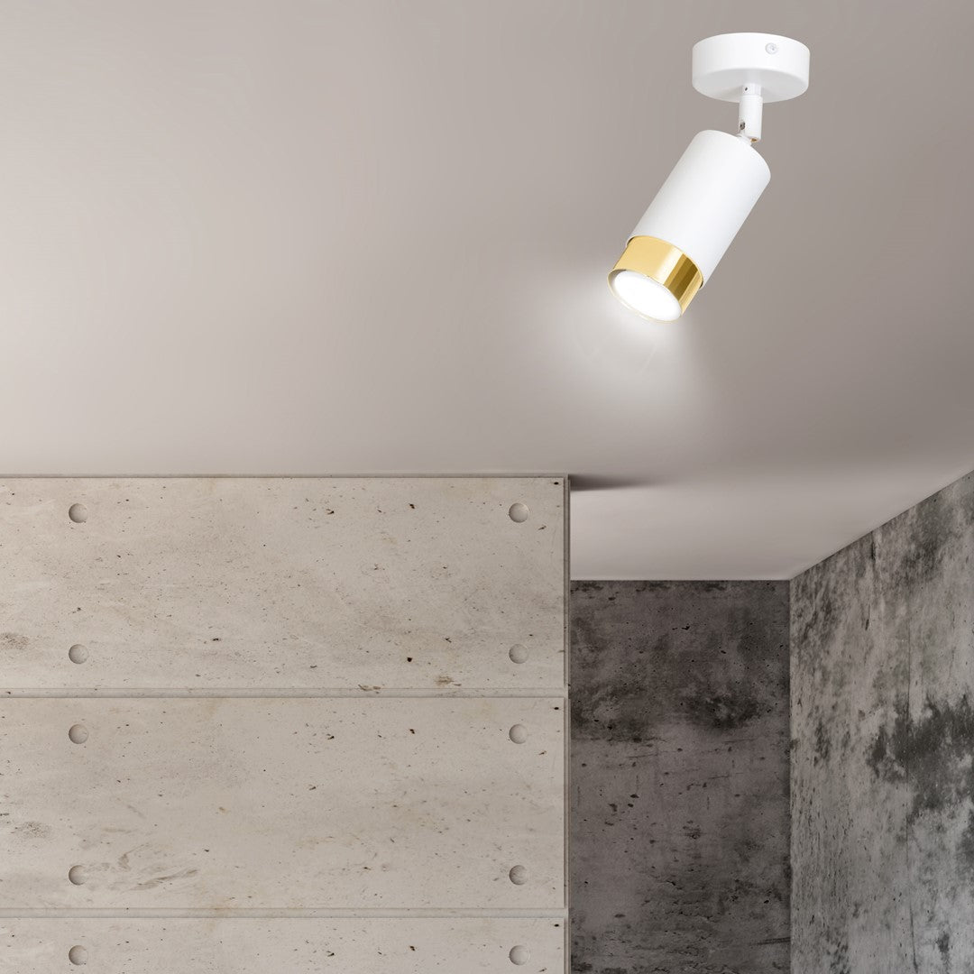 Hiro 1 loftspot hvid/guld