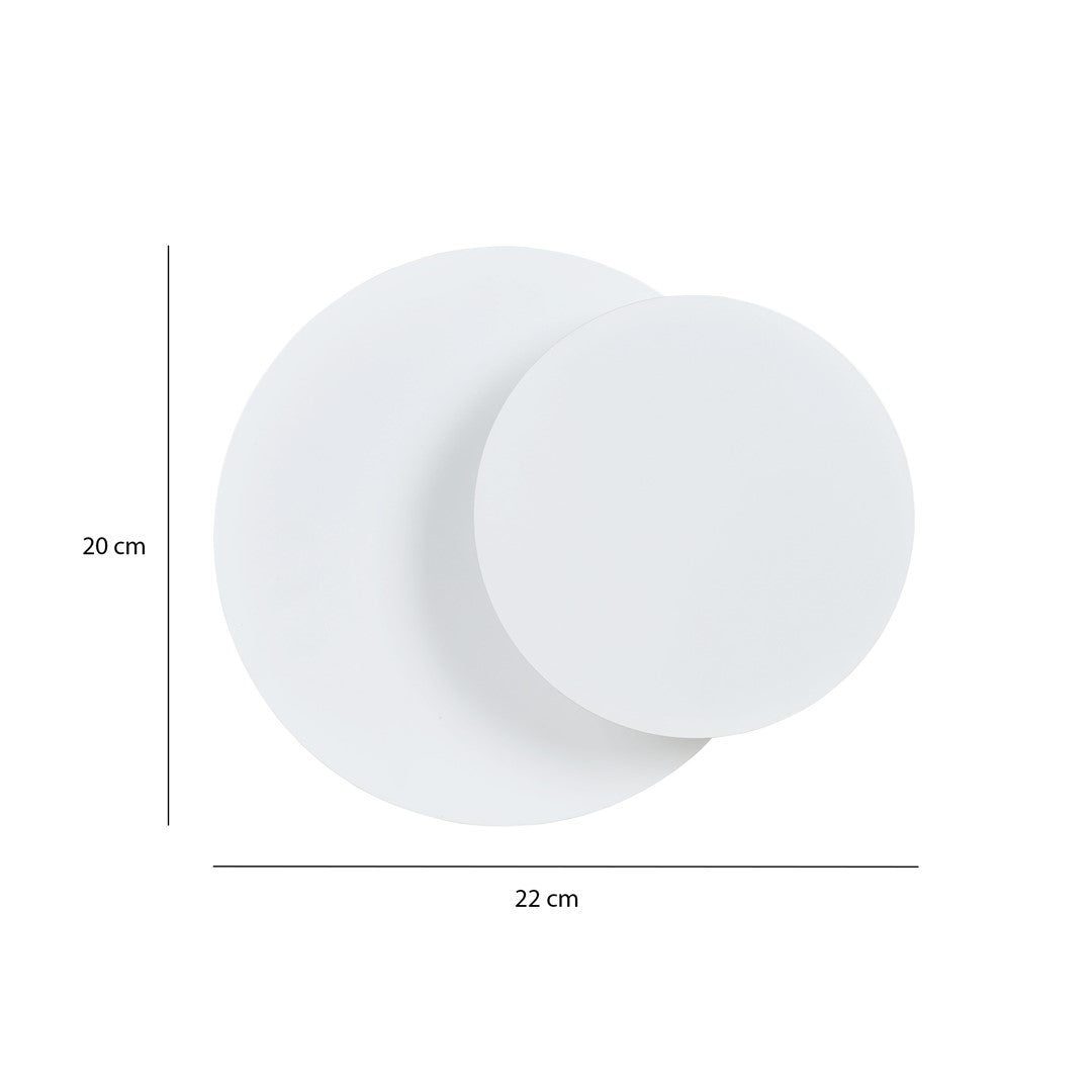 Circle 1c væglampe hvid