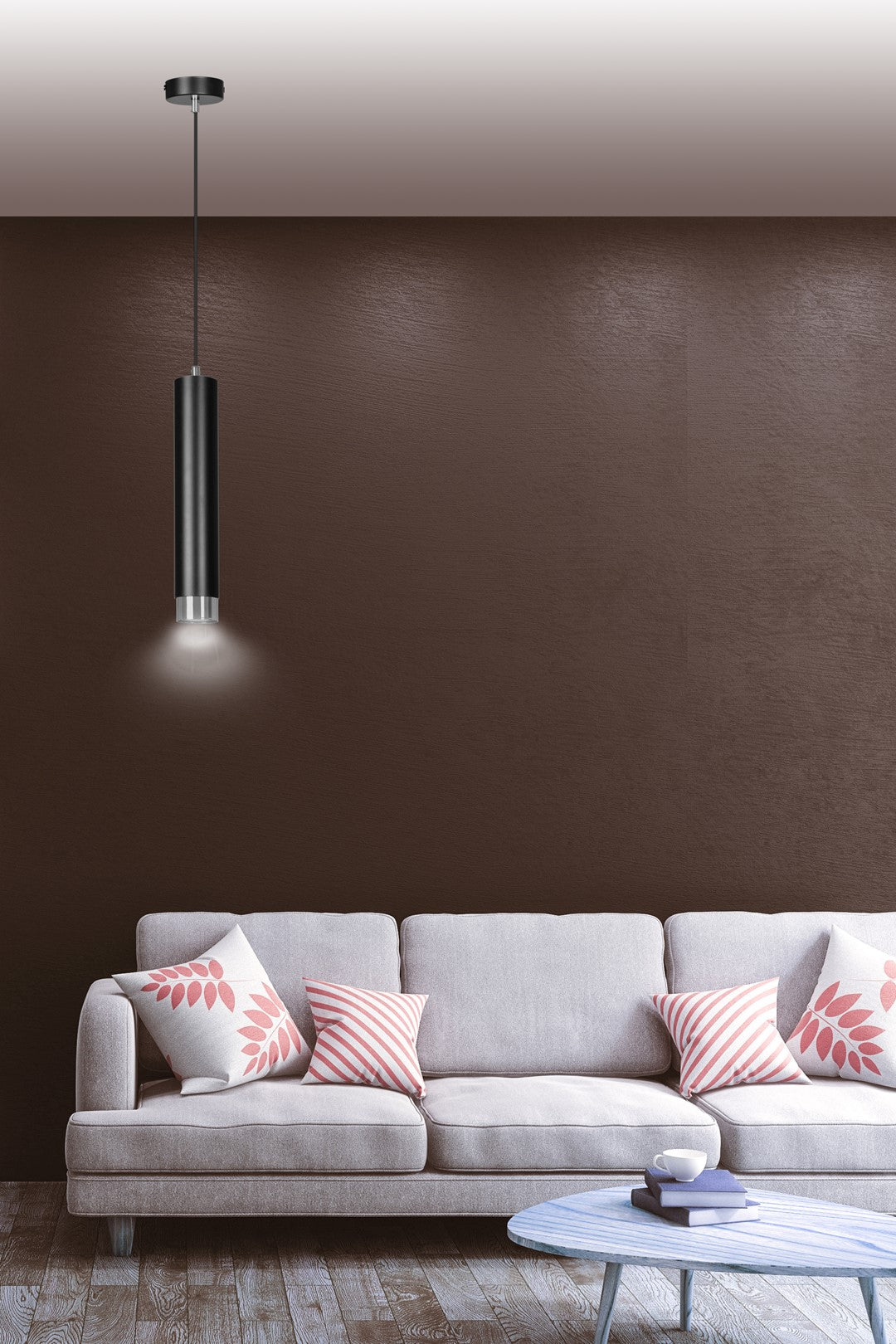 Kibo 1 pendellampe sort/krom