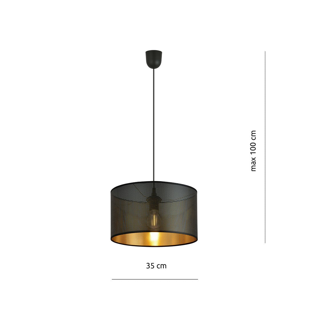 Aston 1 pendellampe sort/guld