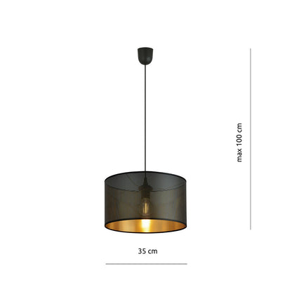 Aston 1 pendellampe sort/guld
