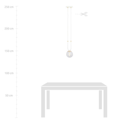 Glam 1 pendellampe hvid/gennemsigtig