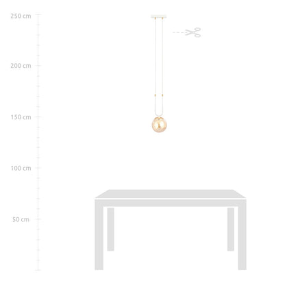 Glam 1 pendellampe hvid/honningfarvet