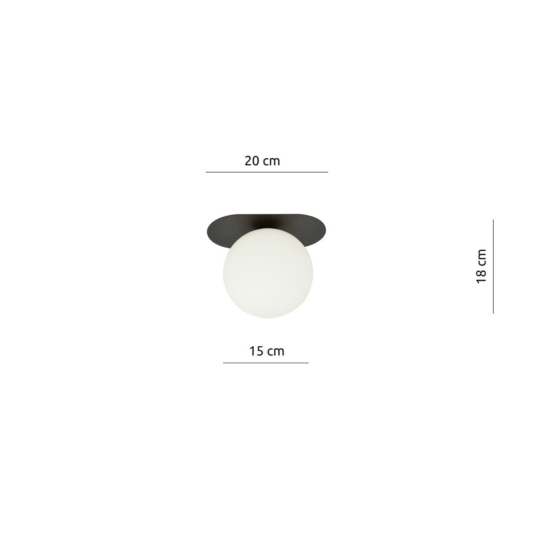 Plaza 1 loftlampe sort/opal