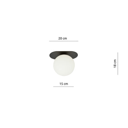 Plaza 1 loftlampe sort/opal