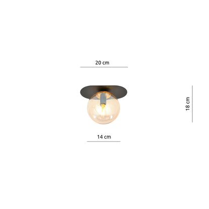 Plaza 1 loftlampe sort/ravfarvet