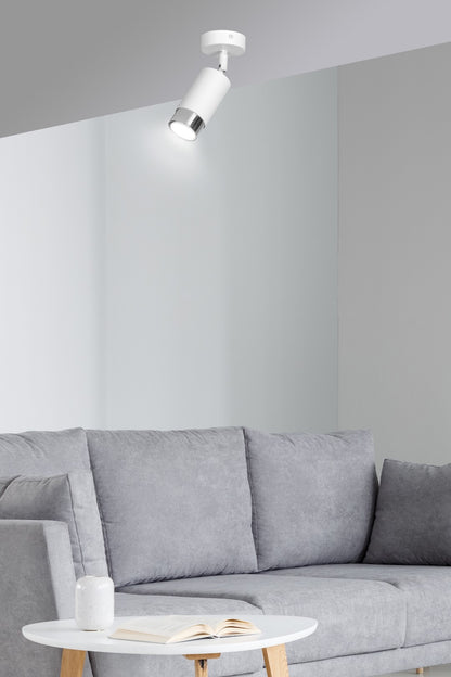Hiro 1 loftspot hvid/krom