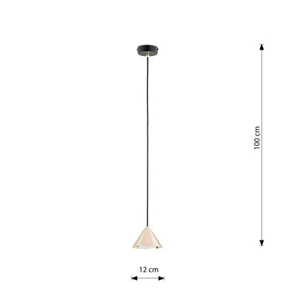 Elit 1 pendellampe sort/guld